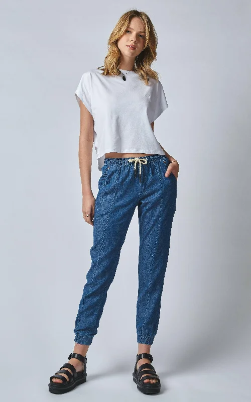 Lounger Blur Blue Linen Denim Jeans