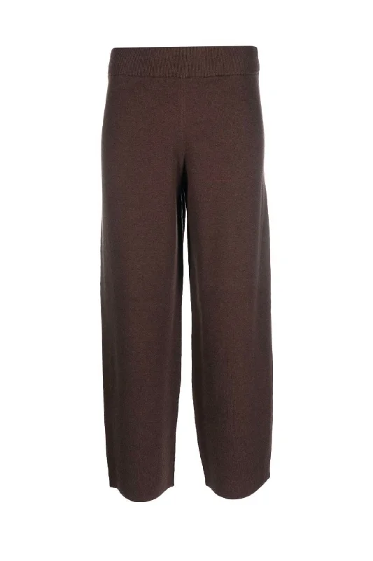 Proenza Schouler White Label Cashmere Blend Knit Sweatpants - Dark Brown/ Black