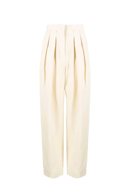 Stella McCartney Fluid Linen Trouser - Buttermilk