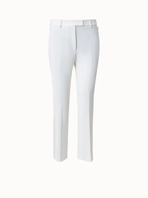 Techno Wool Stretch Gabardine Cropped Pants