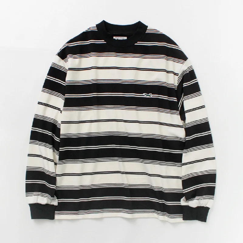 THE FOX / Fox Striped Crew Neck Long Sleeve T-Shirt