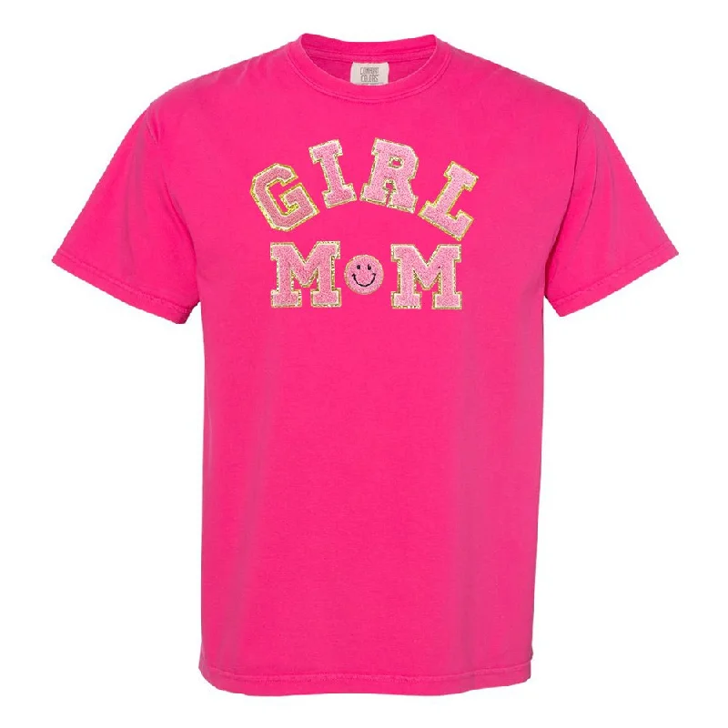 Girl Mom Letter Patch T-Shirt