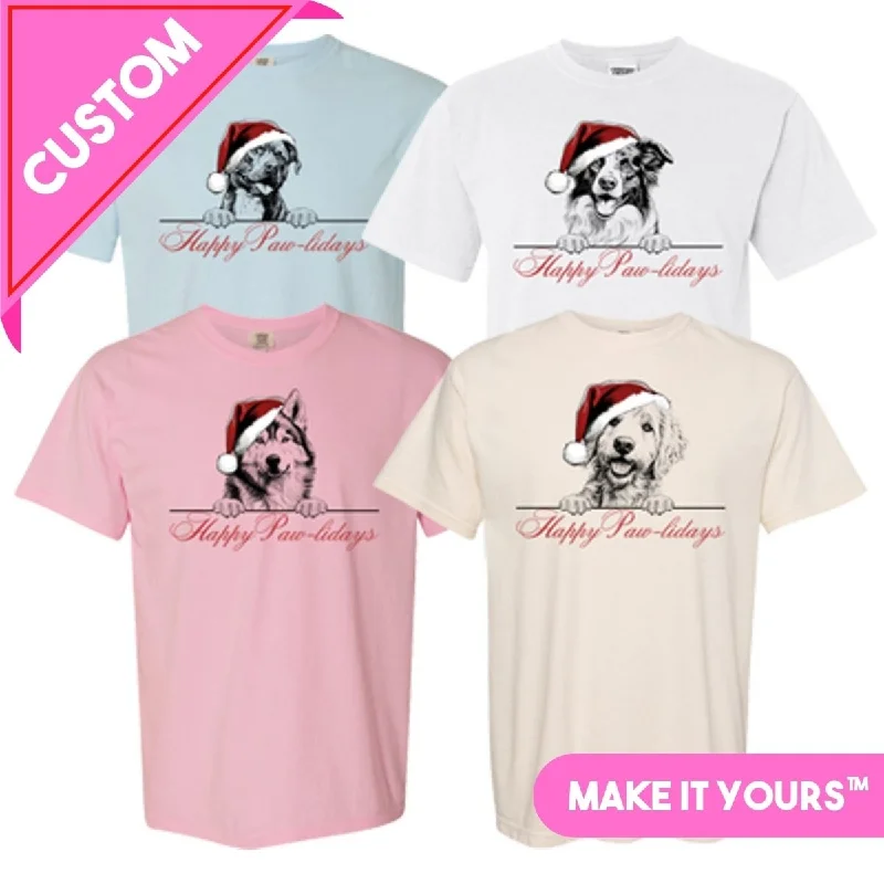 Make It Yours™ 'Happy Paw-lidays' Tee