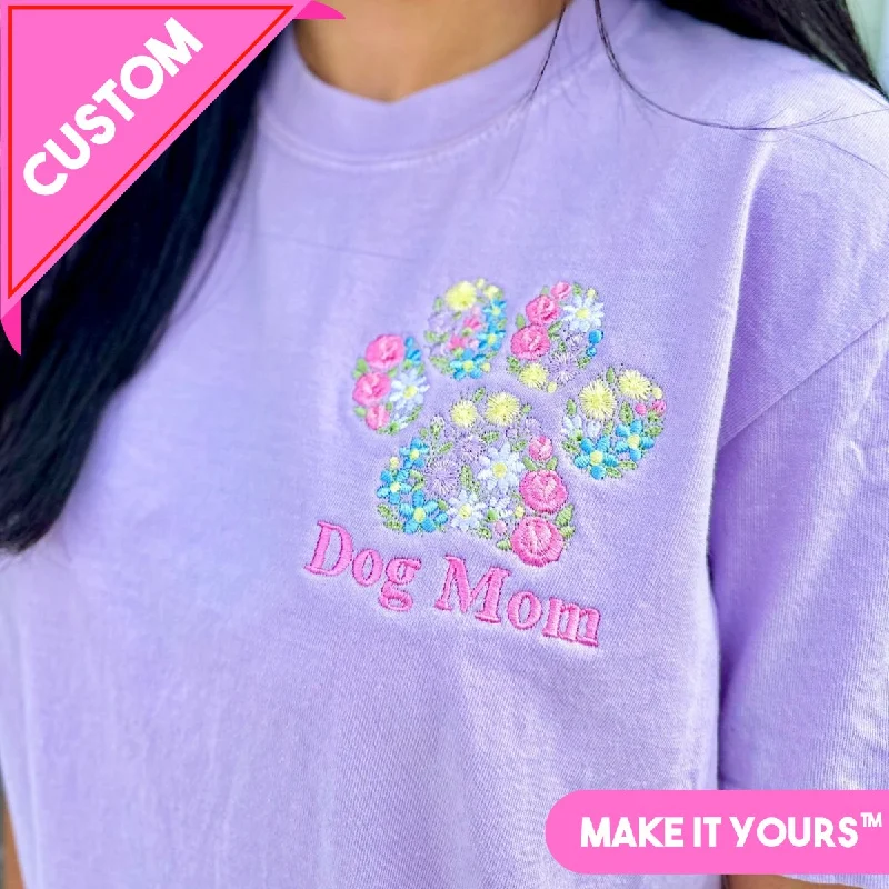 Make It Yours™ 'Floral Paw Print' T-Shirt