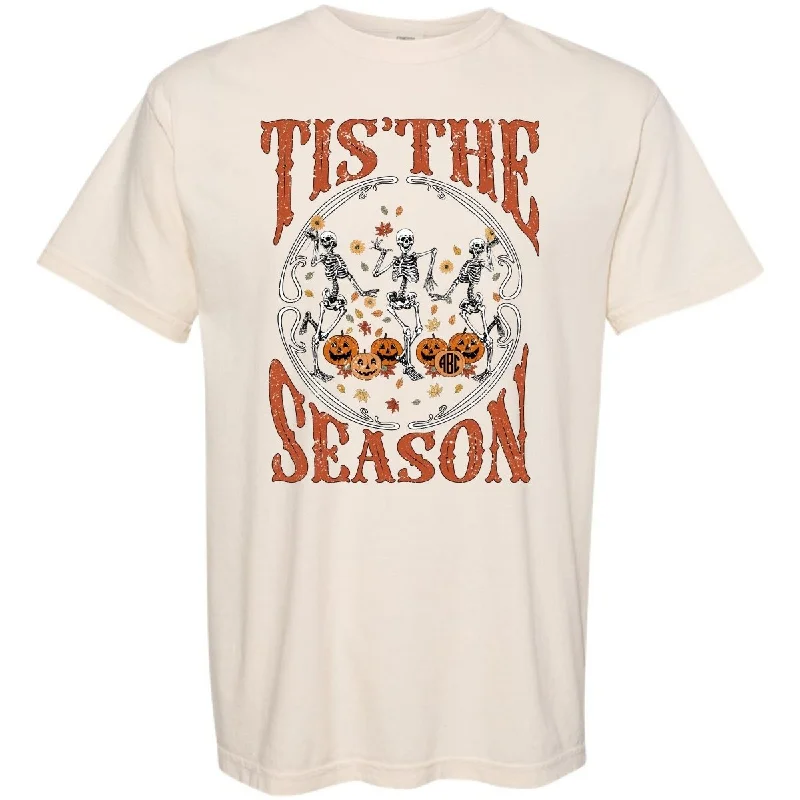 Monogramed 'Tis The Season Skeletons' T-Shirt