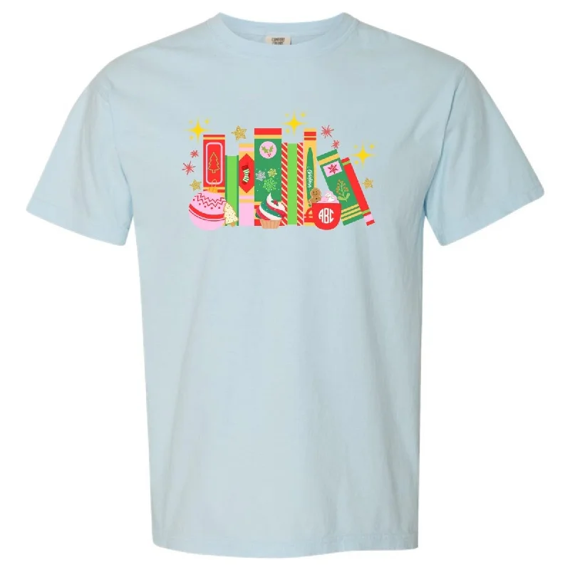 Monogrammed 'Christmas Book Lover' T-Shirt