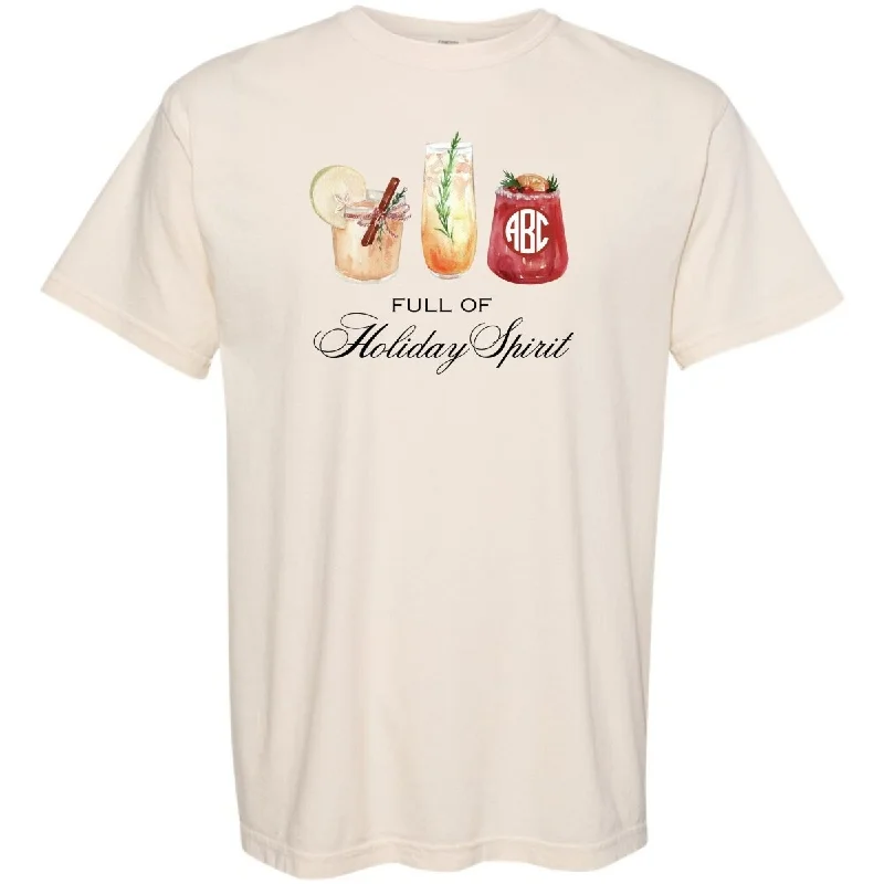 Monogrammed 'Full Of Holiday Spirit' T-Shirt