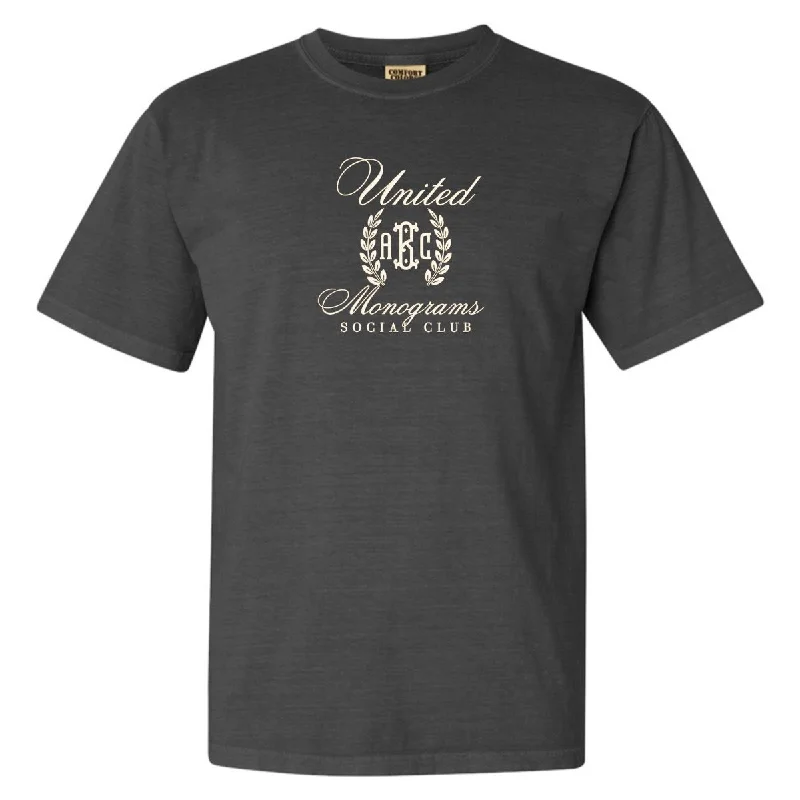 Monogrammed 'UM Social Club' Embroidered T-Shirt