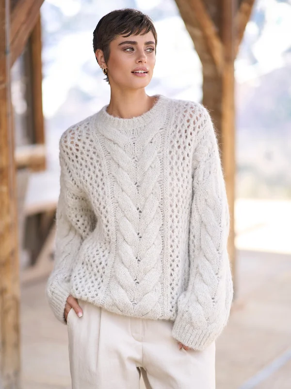 Cable Knit Wool Sweater