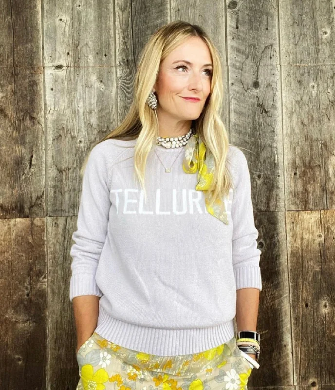 E&I Telluride Taupe/White Sweater