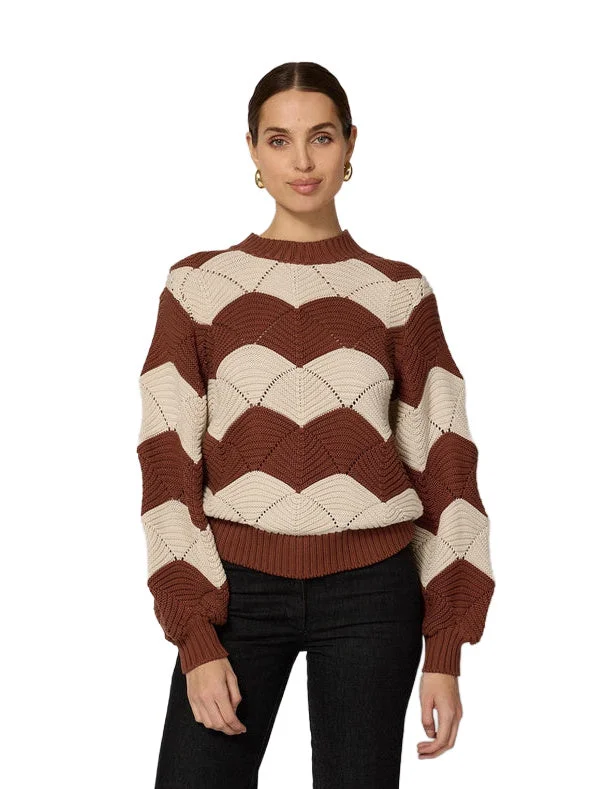 Kori Sweater Ivory/Terracotta