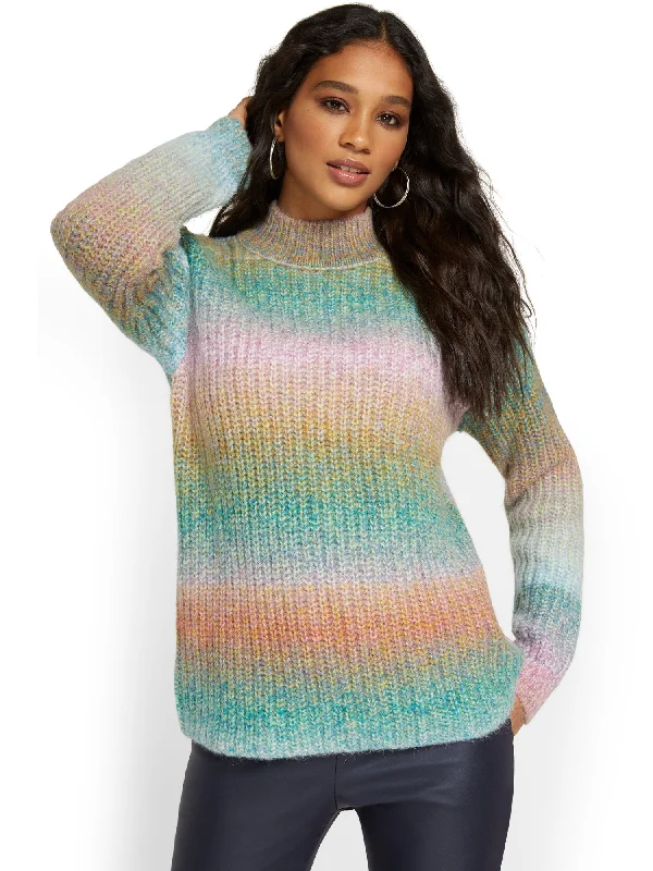 Ombre Turtleneck Sweater