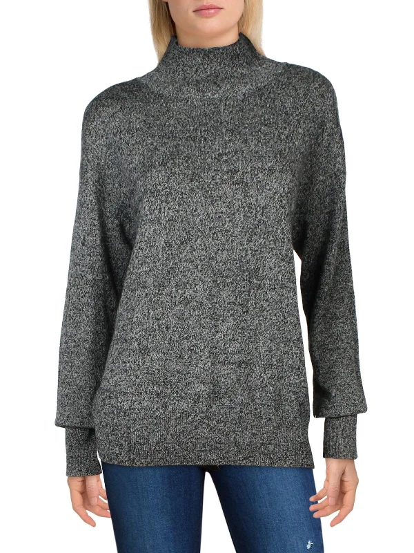 Womens Cashmere Knit Mock Turtleneck Sweater