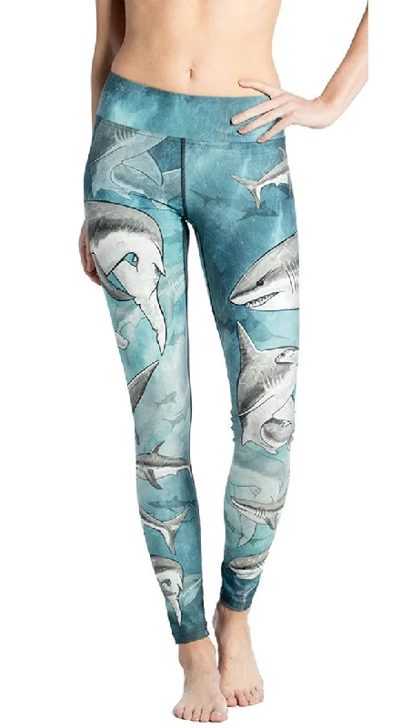 Sharks - Full Length Triathlon Leggings - CUSTOM ORDER