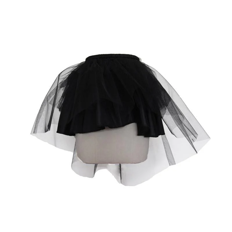 Women's Punk Mini Skirt With Net