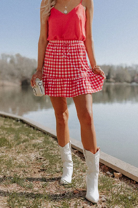 Reserved For Fun Gingham Skirt