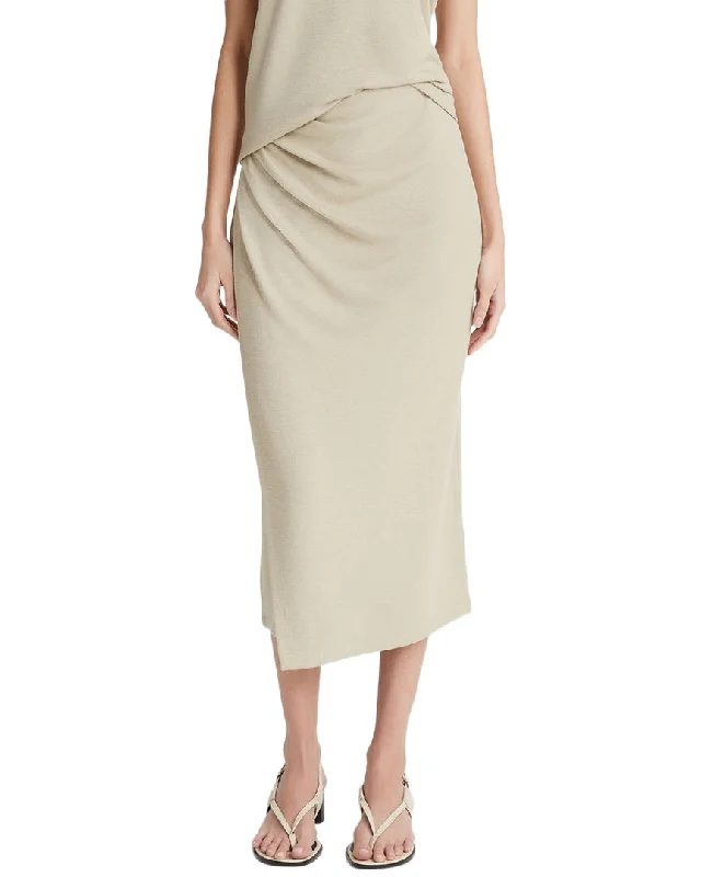 Vince Side Drape Skirt