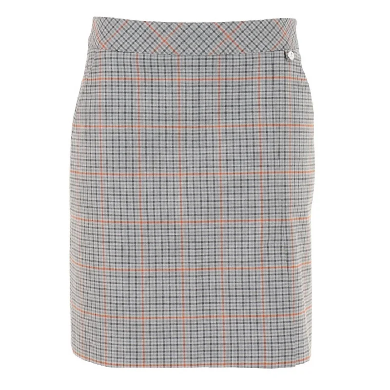 The Scarlata Skort In Mini Plaid, Tones Of Grayish Brown