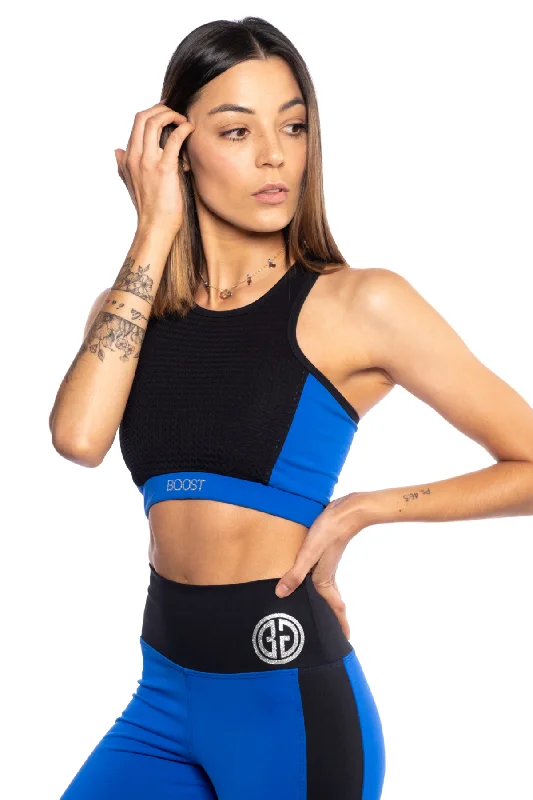 AR 1608 - Mesh Front Crop Top