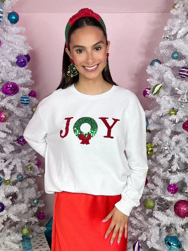 Grand Joy Wreath Sequin Sweatshirt