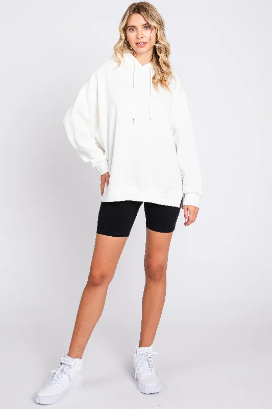 Ivory Drawstring Hoodie