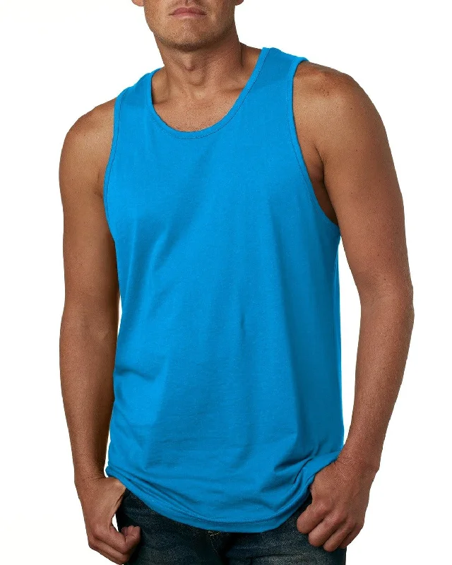 Next Level Mens Cotton Tank | Turquoise