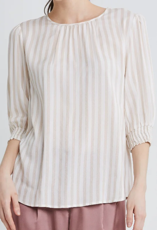 Puffed Shoulder Blouse