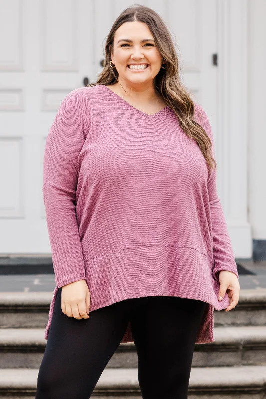 Simple Transition Top, Mauve