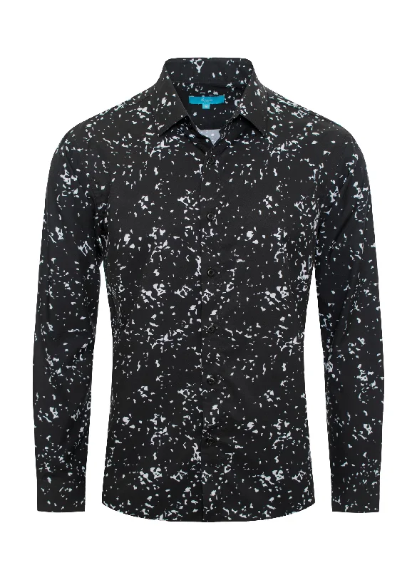 Long Sleeve shirt with Black and White abstract Design