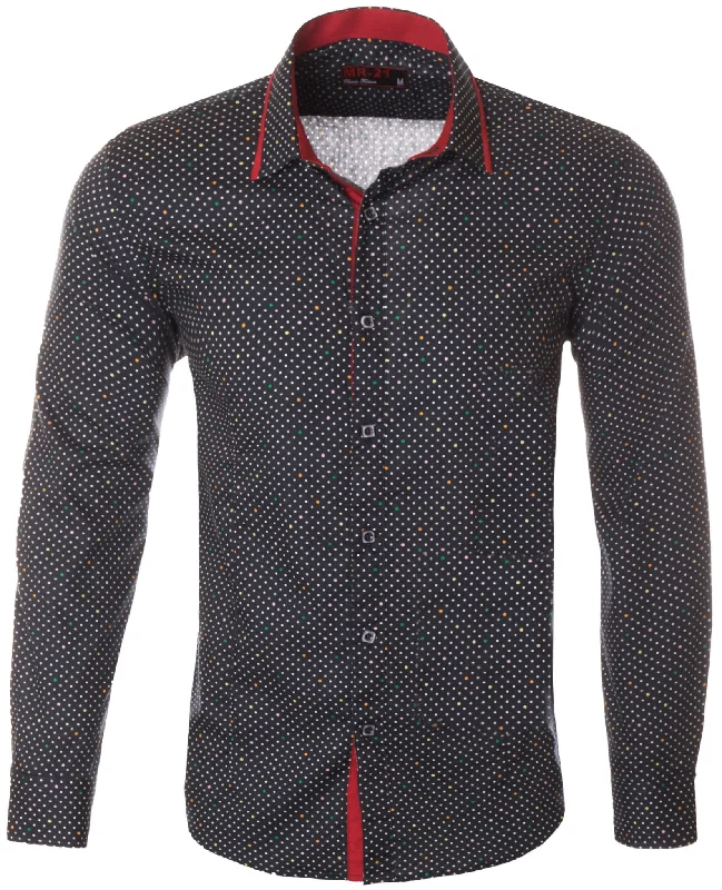 Men's Long Sleeve Shirt Navy 4808