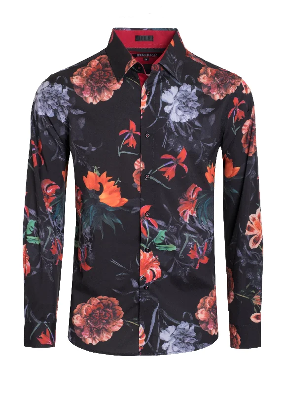 Shirt with Floral Digital Print