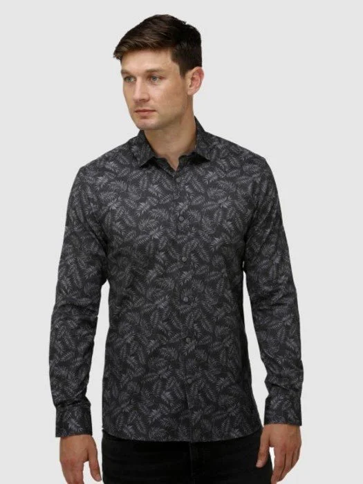 Brooksfield BFC1650 Leaf Print Shirt