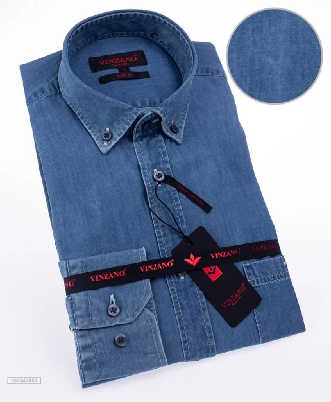 Jean shirt in wash blue