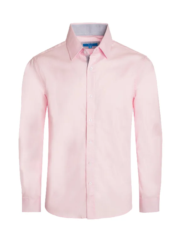 Long sleeve, Cotton-Stretch Shirt in Pink