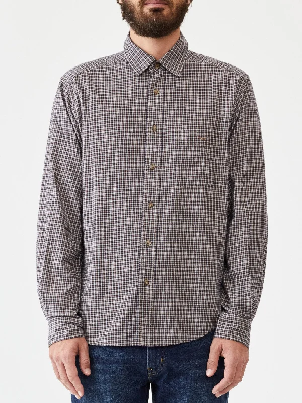 RM Williams W24 Classic Shirt - NavyBrownGrey